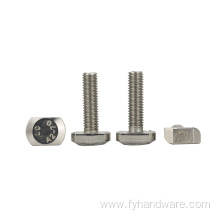 Square head bolts with short dog point